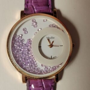 MxRe Purple Beaded Watch